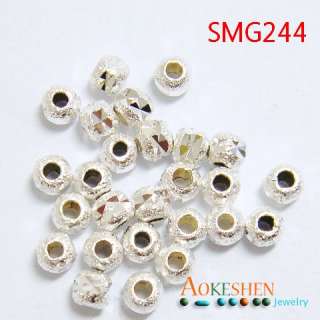 20pcs 925 Sterling Silver Spacer beads charm jewelry fit bracelet 2.5 