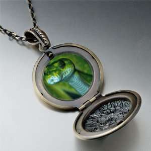 Green Snake Pendant Necklace