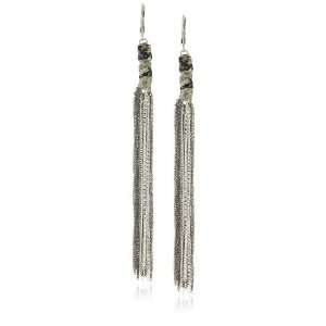   New York Urban Snake Snake Print Wrap Mixed Chain Linear Earrings