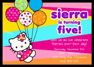 Hello Kitty Invitation for Birthday Party  