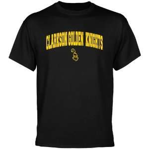  Clarkson Golden Knights Black Logo Arch T shirt Sports 