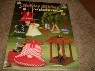 Holiday Stitches on Plastic Canvas Christmas craft book  