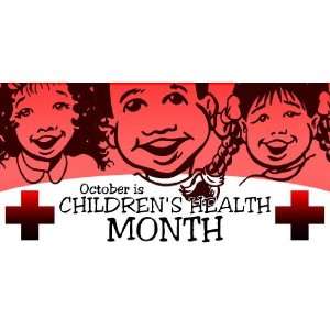   Vinyl Banner   Childrens Health Month Healthy Kids 