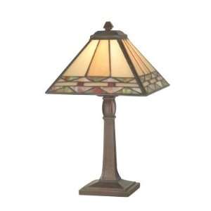  Dale Tiffany Slayter Accent Lamp in Antique Brass Finish 