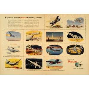 1955 Ad Douglas Aviation Military Jet Plane Skyraider   Original Print 