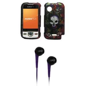  Color Skull Design Hard Cover Case + Purple 3.5mm Stereo Headphones 