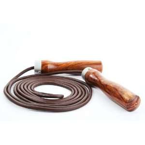  Traditional Skipping Rope LEATHER With Wooden Handles 