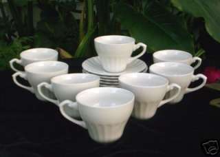 You are bidding on AN ESTATE SET/LOT OF CLASSIC WHITE SWIRLED 