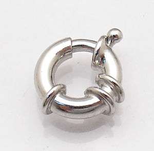 Platinum Clad Sterling Spring Ring Clasp Silver 11mm  