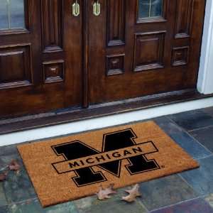    University of Michigan Flocked Coir Door Mat