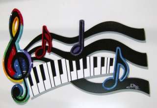 Colorful Cleft Music keys & notes Abstract sculpture, Contemporary 