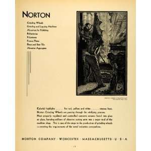 1930 Ad Norton Company Worcester Arthur Covey Metal   Original Print 