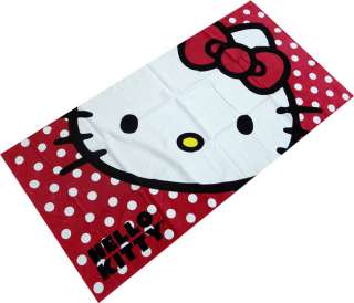 Hello Kitty Beach Towel 100% Cotton Happy Kitty Brand New 087918416765 