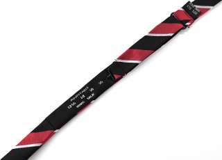   Silk luxury design red & black clip on Bowties Mens Self Bow Tie #008