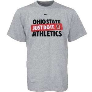  Nike Ohio State Buckeyes Ash Youth Just Do It T shirt 