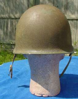 WWII US ARMY M 1 STEEL COMBAT HELMET FRONT SEAM & WESTINGHOUSE LINER 