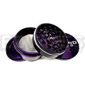  Diamond Grind 4 Piece Aluminum Colored Herb Grinder Purple 