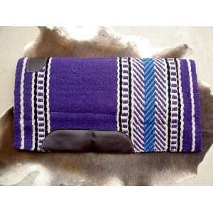  Wool Saddle Pad Purple and Blue 