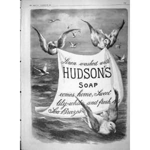  1903 ADVERTISEMENT HUDSONS SOAP LINEN WASHING