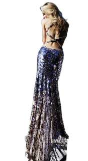 Sherri Hill 8435 Halter Shimmering Long Dress in Various Colors 