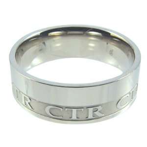  Stainless Steel Intrigue CTR Ring: Jewelry