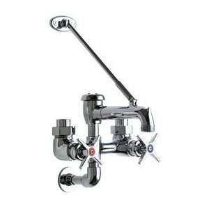 Chicago Faucets 835 XKCP Chrome Manual Wall Mount Service Sink Faucet 