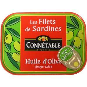 Connetable   Sardine Fillets with Extra Virgin Olive Oil 100 g 3.5 oz 