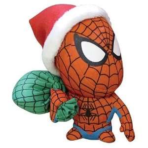  Marvel Spiderman Santa Deformed Plush 72129: Toys & Games