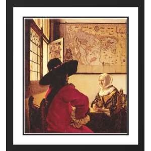  Vermeer, Johannes 20x22 Framed and Double Matted Officer 