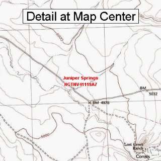  USGS Topographic Quadrangle Map   Juniper Springs, Nevada 
