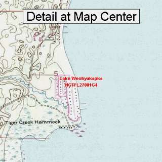 USGS Topographic Quadrangle Map   Lake Weohyakapka, Florida (Folded 