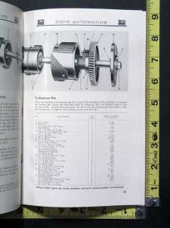 Vintage Cone Automatic Machine Co. Illustrated Manual 2 1/4   2 5/8 