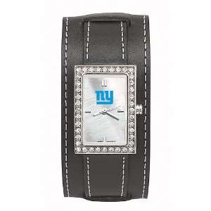  New York Giants Ladies NFL Starlette Watch (Wide Leather 