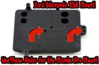 Mamba Max Pro & SCT ESC Castle Creations in Traxxas 2wd Stampede Mount 