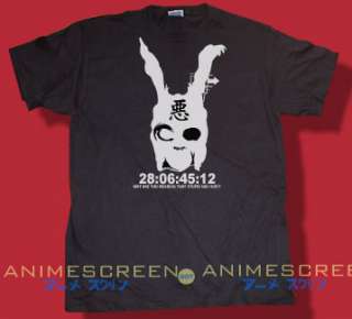 Donnie Darko Japanese kanji Black Shirt w/ Bunny Frank  