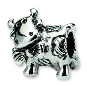  Sterling Silver Reflections Dairy Cow Bead (4mm Diameter 