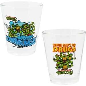   Shot Glass Set   Cowabunga & Turtles Dont Do Drugs