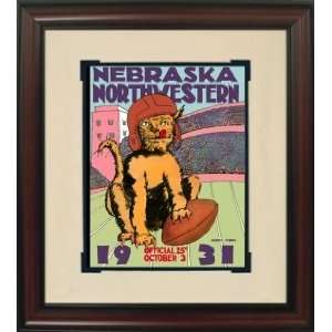  1931 Northwestern vs. Nebraska Historic Football Program 