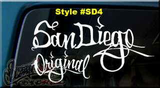 his Auction is for one San Diego Original DECAL VINYL STICKER.