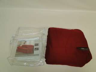   Twill 2 Piece Slipcover Sofa Red Couch Cover 4009111 sred Used  