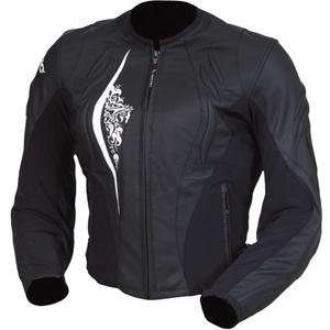  Teknic Womens Venom Leather Jacket   16/Black/White Automotive