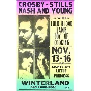  Crosby Stills and Nash 14 X 22 Vintage Style Concert 