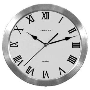  Contek 12 Stainless Steel Wall Clock   Silvertone