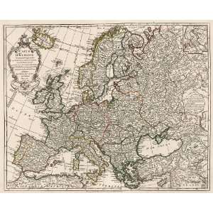  Antique Map of Europe (1769) by Guillaume Delisle 