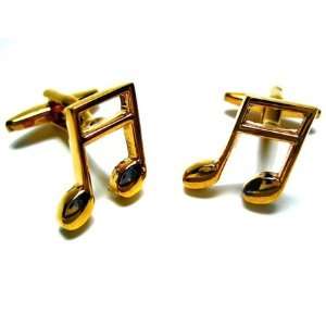  Gold Music Note Cufflink Jewelry