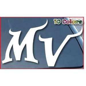 Minnesota Vikings MV Car Window Vinyl Decal Sticker 5 Wide (Color 