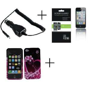   Screen Protector + Car ChargerAPPLE IPHONE 4 IPHONE 4G Everything