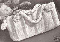 Vintage Crochet Bead Evening Bag Purse Handbag PATTERN  
