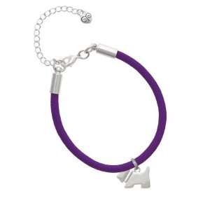 Scottie Dog Charm on a Purple Malibu Charm Bracelet