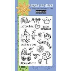  Adorable Baby Girl   Clear Rubber Stamps CL265: Arts 